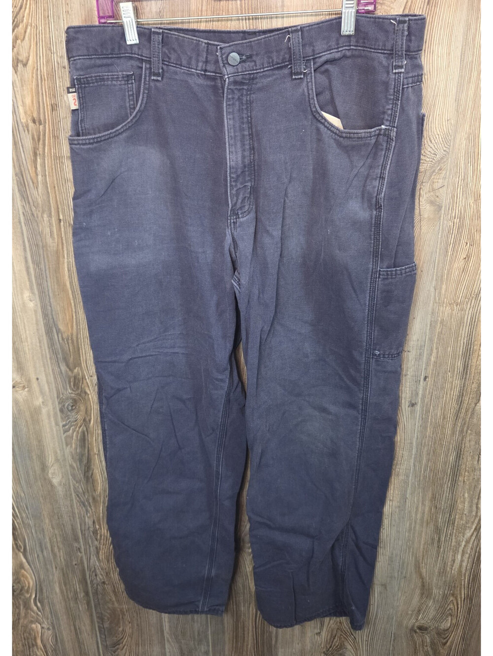 Carhartt FR Pants Men Size 36x32 Work Pants Navy Blue FRB159-DNY Flame Resistant